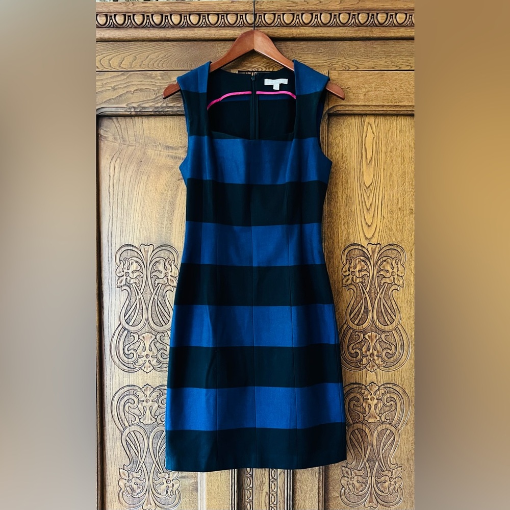 Banana Republic ‘Sloan Rugby’ Cocktail Sheath Dress Black/Royal Azure Stripe